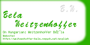 bela weitzenhoffer business card